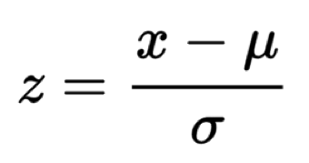 Z-score formula